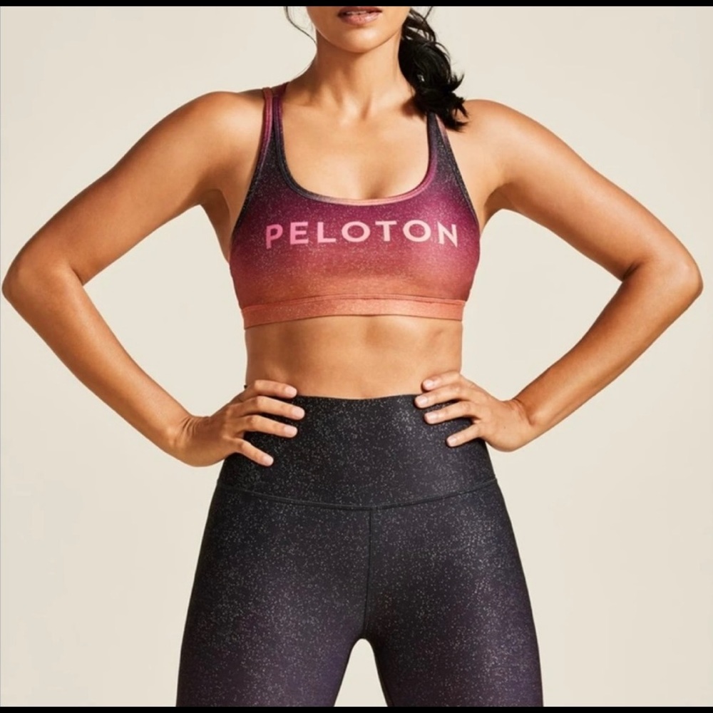 WITH Peloton Sunrise Fade Strappy Sports Bra
